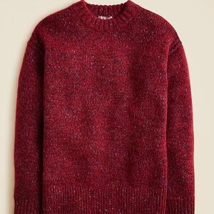 J. Crew || relaxed crewneck pullover sweater in red multi